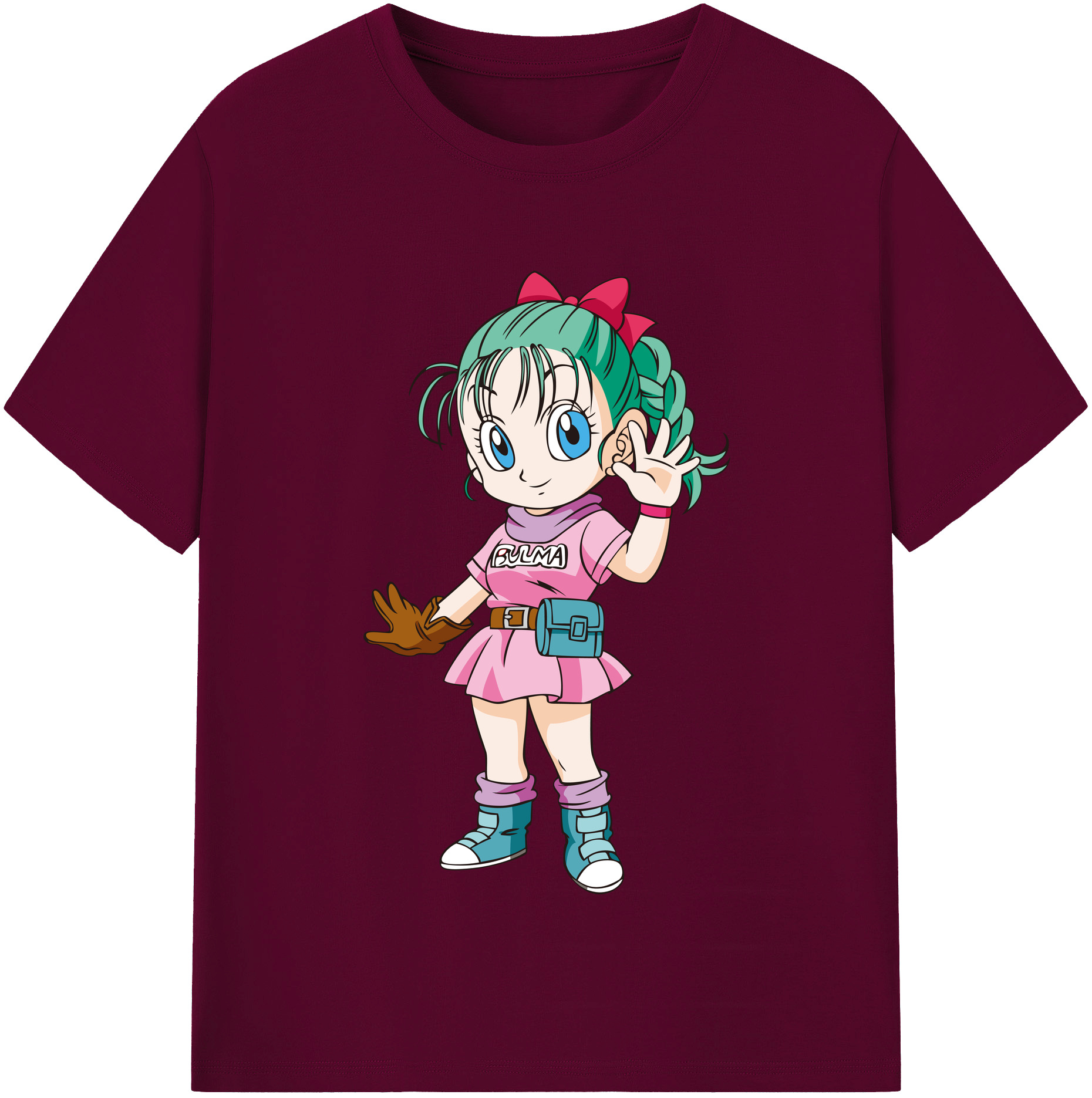 （画像用） ドラゴンボール ブルマ DRAGON BALL Bulma レディースカジュアルプリントTシャツ（綿100％）